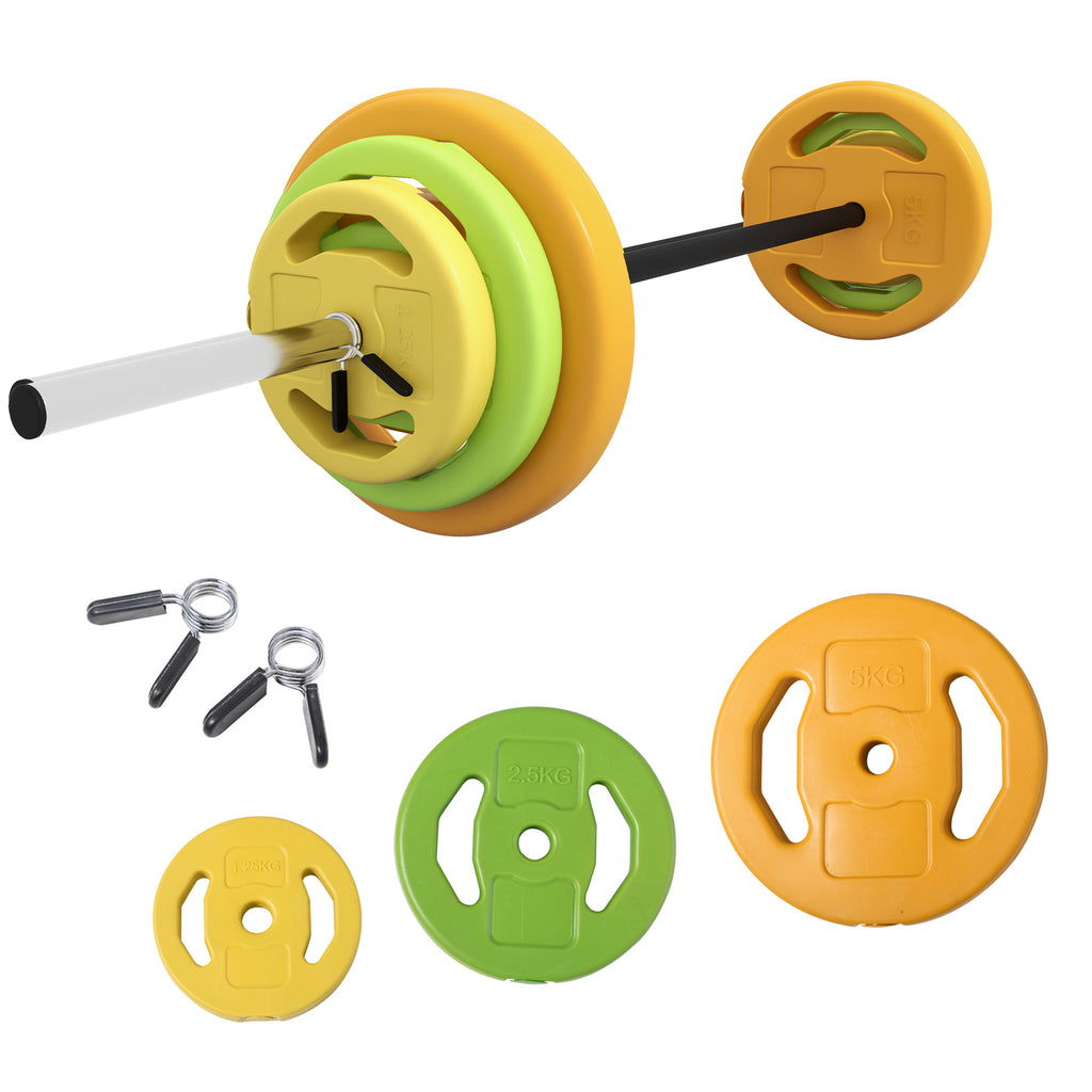 DodiOnline 20kg Barbell Weights Set, Adjustable Weights with Non-slip Handle, for Women and Men Home Gym Exercise Weight Strength Training