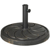 DodiOnline 18kg Resin Garden Parasol Base, Round Outdoor Market Umbrella Stand Weight for Poles of ?38mm to ?48mm, Bronze