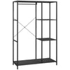 DodiOnline Steel Frame Clothes Storage Rack, with Shelves - Black