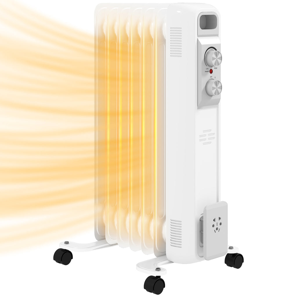 DodiOnline 1.5kW Nine Fin Oil-Filled Radiator - White