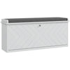 DodiOnline 10-Shoe Storage Bench, with Padded Top Seat - White/Grey