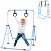 DodiOnline Adjustable Height, Foldable Kids Gymnastics Bar w/ Non-Slip Mats, for 3+ Years, Blue