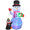 DodiOnline 8ft Inflatable Christmas Snowman, with Accessories