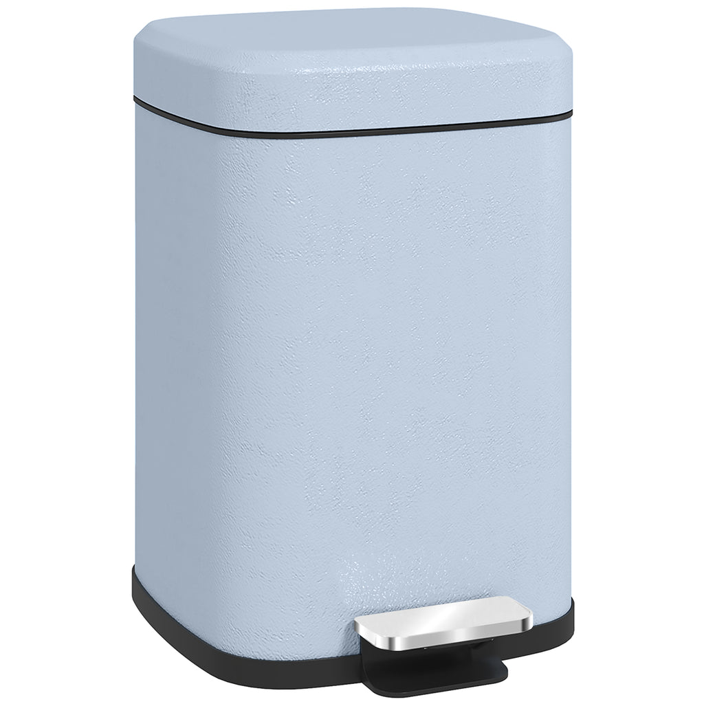 DodiOnline 12L Modern Boxy Metal Home Kitchen Bin - Light Blue