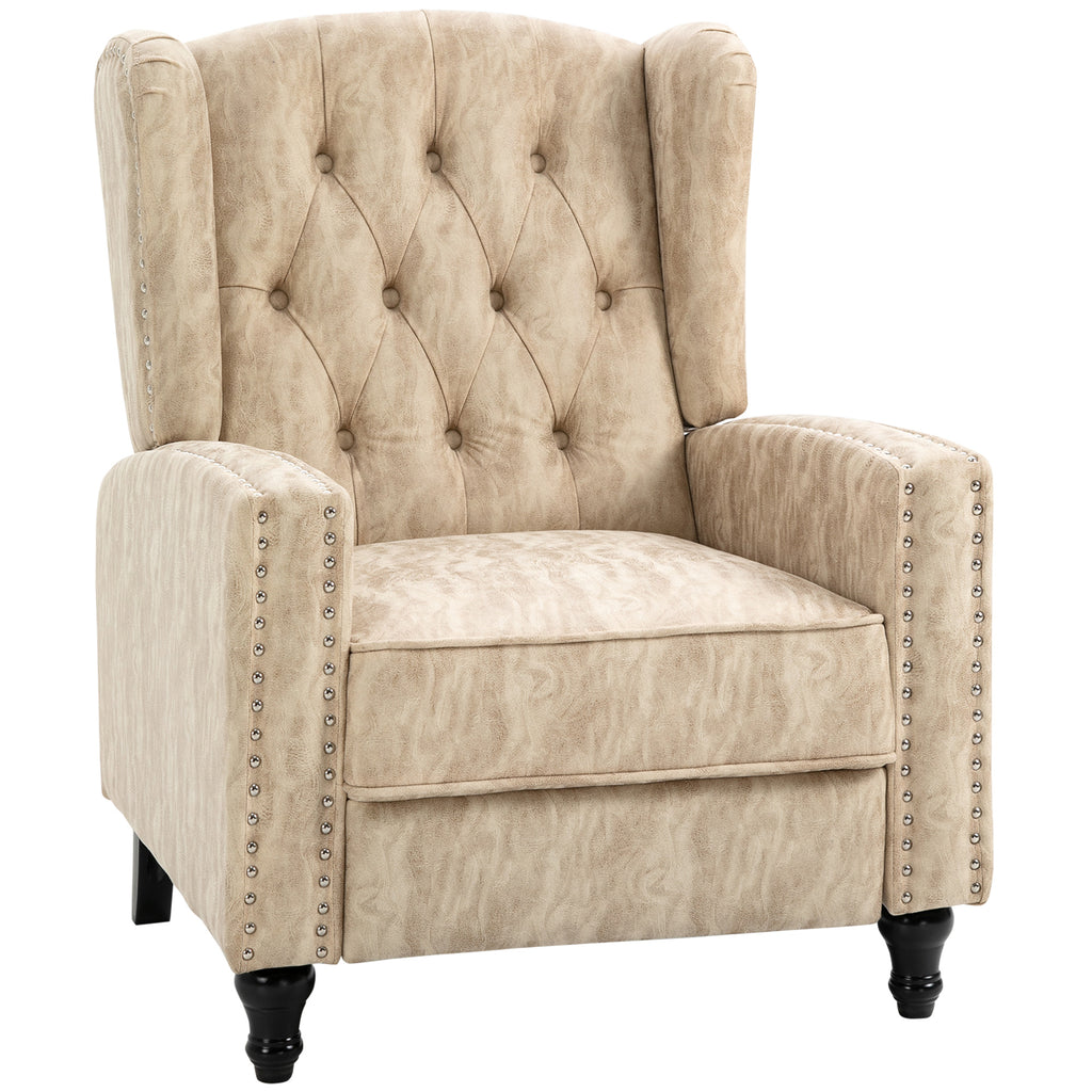 DodiOnline Chesterfield-Style Reclining Armchair - Beige