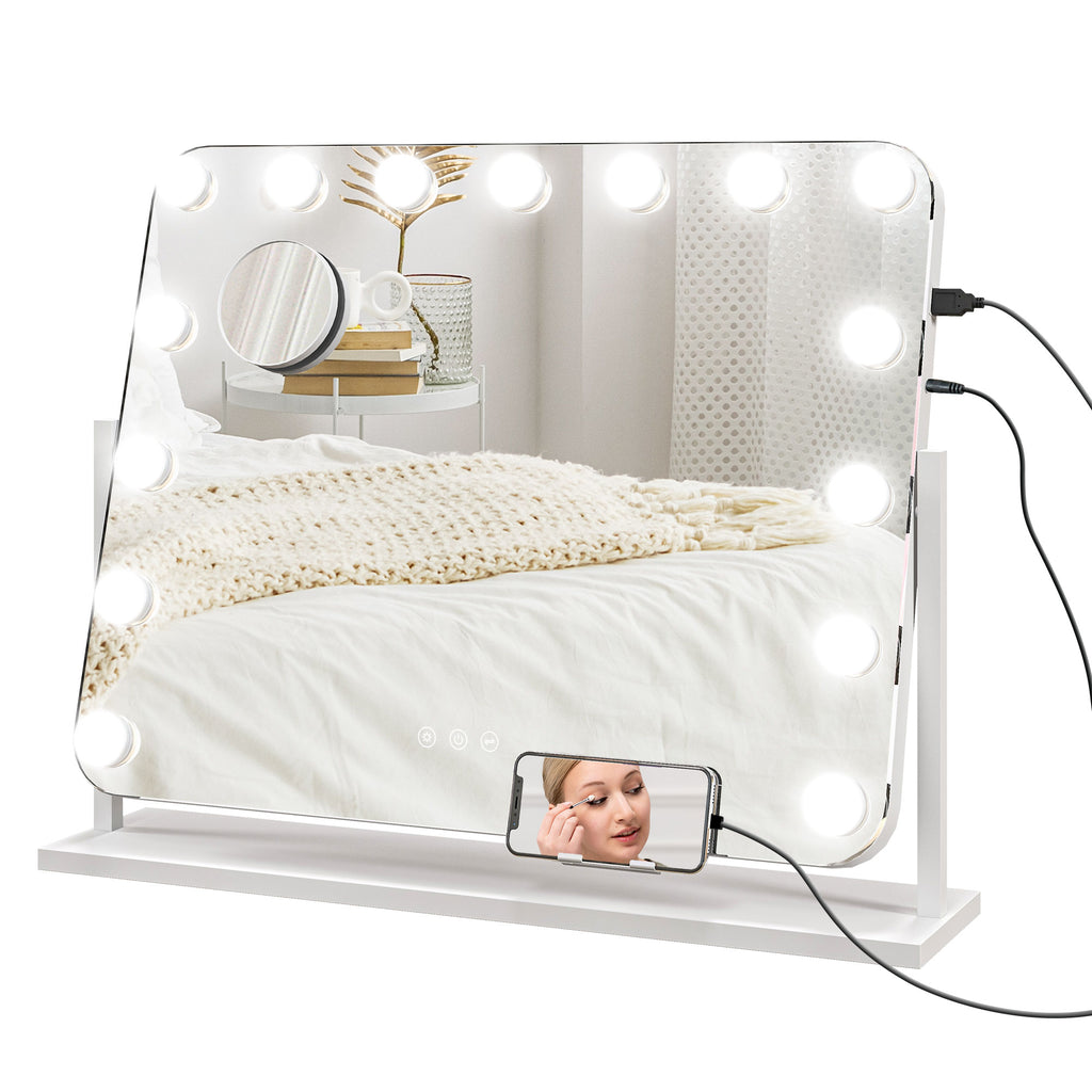 DodiOnline 14 LED bulb Tabletop Makeup Mirror, with Adjustable Settings