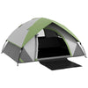 DodiOnline Two Man Single Room Dome Tent, with Accessories - Green/Grey