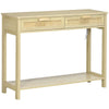 DodiOnline Console Sofa Table Hallway Side Desk with Storage Shelf Drawer for Entryway Living Room Bedroom Natural
