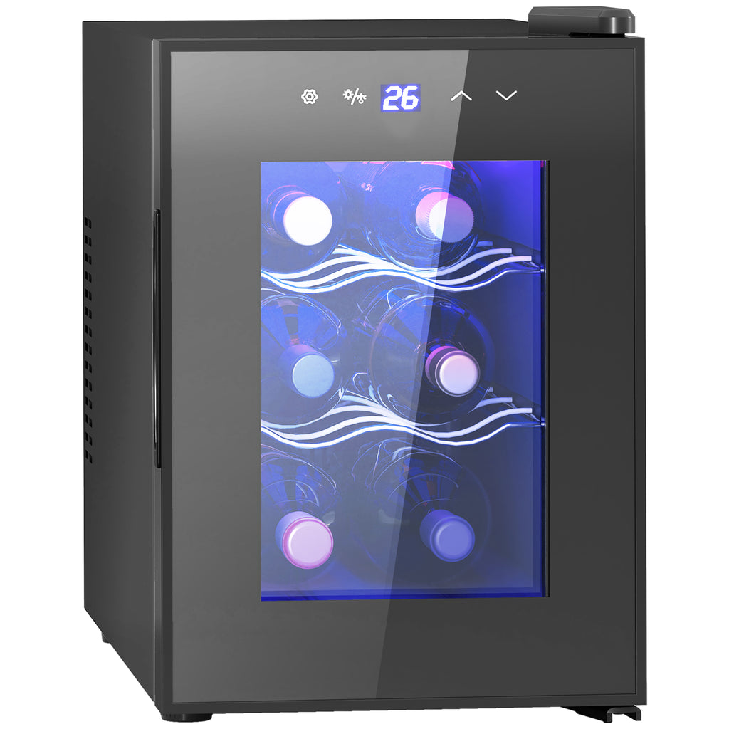 DodiOnline Six Bottle 8-18? Countertop Wine Fridge - Black