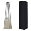 DodiOnline Stainless Steel Outdoor Garden Pyramid Patio Heater with Wheels and Rain Cover - Silver