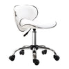 DodiOnline Adjustable Rolling Swivel Beauty Salon Chair, Stool for Spa, Technician - White