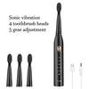 Electric Toothbrush 5-gear Mode USB Charging 4 colors IPX7 Waterproof Ultrasonic Rechargeable Soft Hair Toothbrush Adult Classic