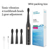 Electric Toothbrush 5-gear Mode USB Charging 4 colors IPX7 Waterproof Ultrasonic Rechargeable Soft Hair Toothbrush Adult Classic