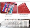 RFID Card Holder Wallet for Men Genuine Leather Small Money Bag Luxury Double Zipper Coin Pocket Quality Male Clutch Carteira