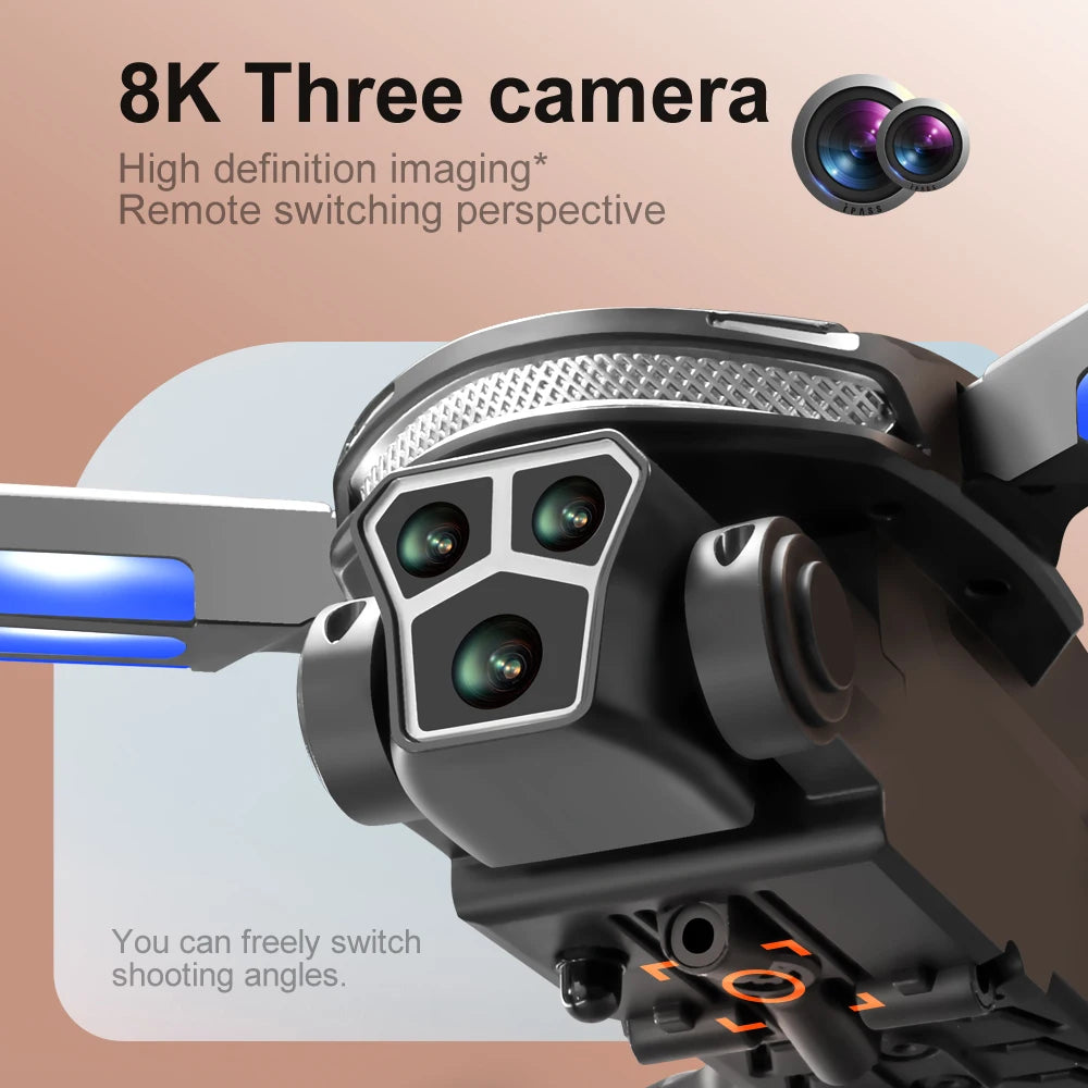 Xiaomi V888 Drone 8K Aerial HD Triple Camera Professional Obstacle Avoidance Optical Flow Positioning Brushless Power GPS Drone