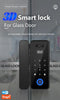 3D Face Recognition Smart Lock Infrared Sensor Tuya APP WIFI Biometric Electronic Fingerprint Unlock Glass Door Lock Office Door