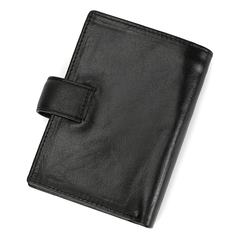 Retro anti-theft leather men's wallet male clip purse wallet casual style short purse cowhide retro luxury business card holder