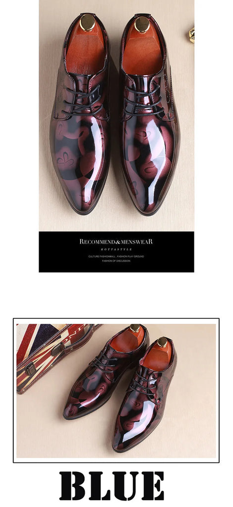 Luxury Mens Leather Shoes Retro Carved Lace-up Brogue Oxford Wedding Men Dress Shoes Male Formal Business Gentleman Office Shoes