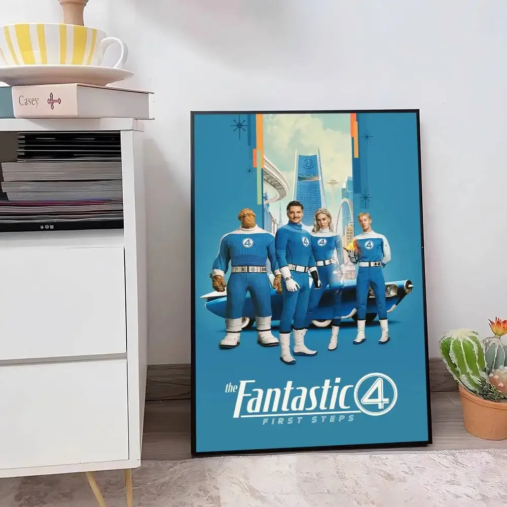 Movie The F-Fantastic Four Self-adhesive Art Poster Whitepaper Prints Posters Artwork Aesthetic Art Wall Painting