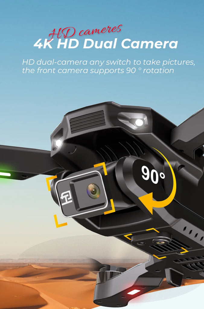 KBDFA New Drone H16 GPS Professional Dual Camera Dron Quadcopter Brushless Aerial Photography Laser Obstacle Avoidance RC Toy