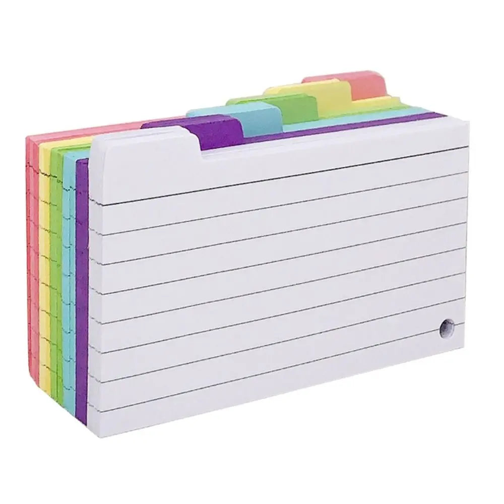 Multifunctional DIY Index Cards Horizontal Line Binder Index Sticker Colorful Loof-leaf Notepad Students