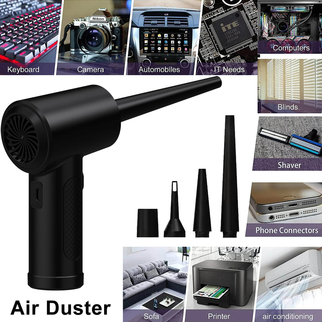 Compressed Air Duster For Computer Keyboard 51000 RPM Mini Electric Cordless PC Car Cleaner Wireless Air Blower
