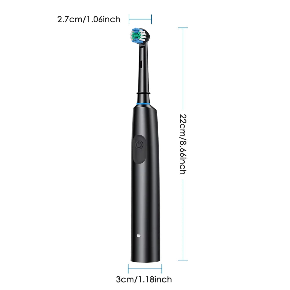 Electric Rotating Toothbrush 5 Modes Cleaning Teeth Brush Waterproof Rotary Electric Toothbrush With Timer with 8 Soft BrushHead