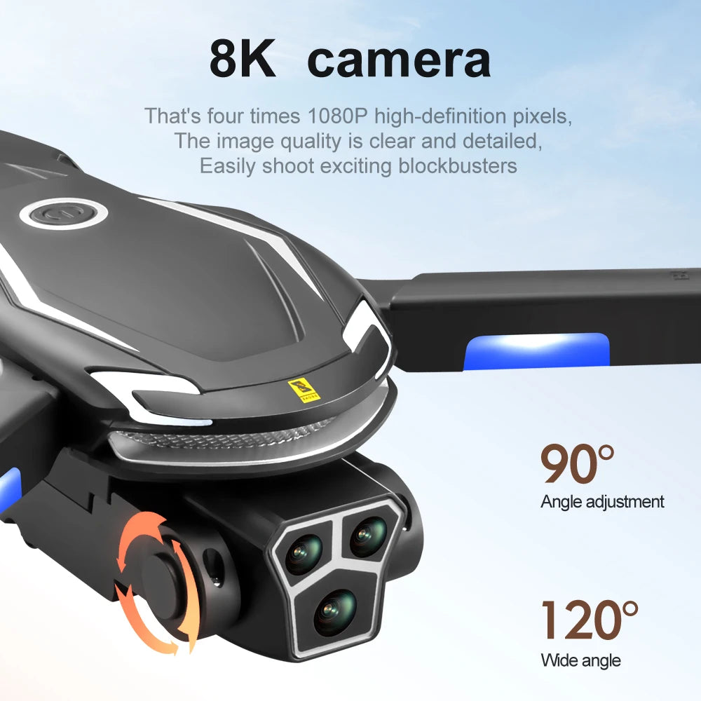 Xiaomi V888 Drone 8K Aerial HD Triple Camera Professional Obstacle Avoidance Optical Flow Positioning Brushless Power GPS Drone