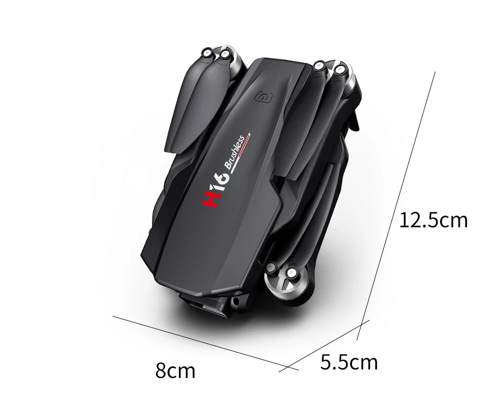 KBDFA New Drone H16 GPS Professional Dual Camera Dron Quadcopter Brushless Aerial Photography Laser Obstacle Avoidance RC Toy