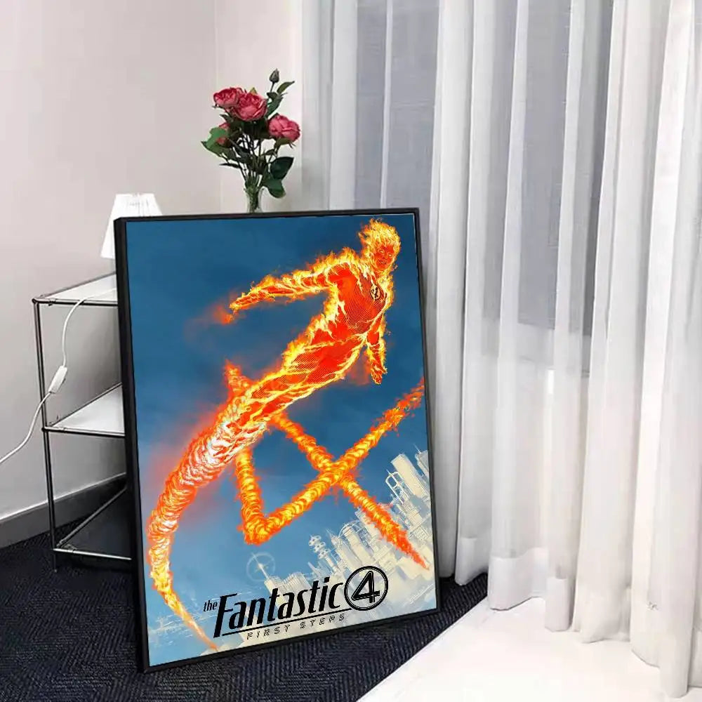 Movie The F-Fantastic Four Self-adhesive Art Poster Whitepaper Prints Posters Artwork Aesthetic Art Wall Painting