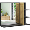 DodiOnline Bamboo Panel Bathroom Mirror, with Shelves