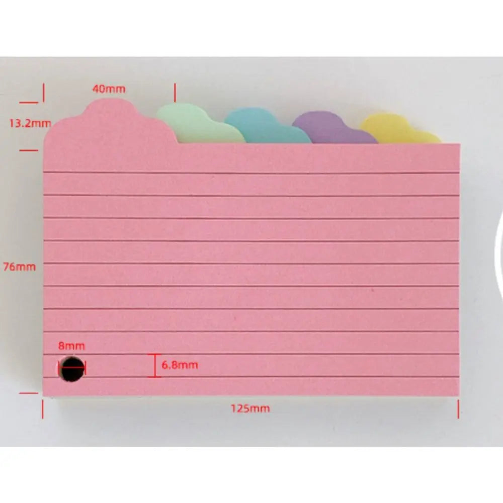 Multifunctional DIY Index Cards Horizontal Line Binder Index Sticker Colorful Loof-leaf Notepad Students