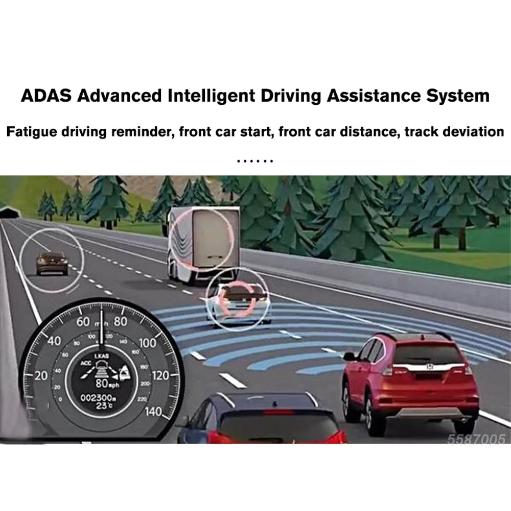 Car DVR ADAS LDWS Dash Cam Full HD 1080P Dash Cam For DVD Android Player Navigation Unit Auto Audio Voice Alarm Video Recording