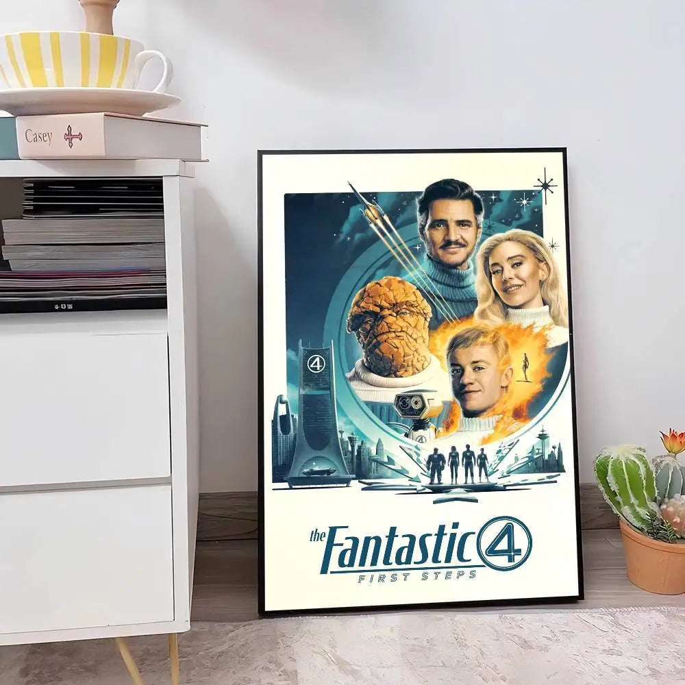Movie The F-Fantastic Four Self-adhesive Art Poster Whitepaper Prints Posters Artwork Aesthetic Art Wall Painting