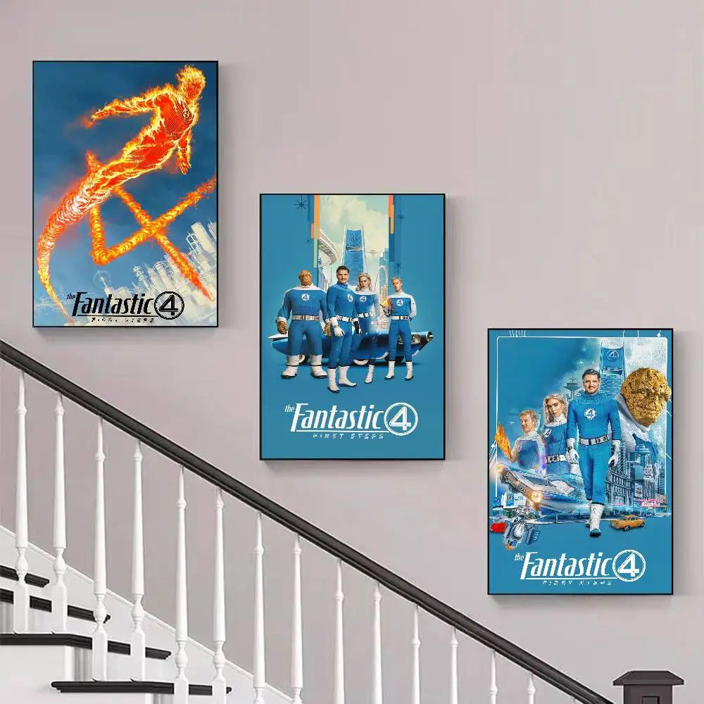 Movie The F-Fantastic Four Self-adhesive Art Poster Whitepaper Prints Posters Artwork Aesthetic Art Wall Painting