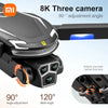 Xiaomi V888 Drone 8K Aerial HD Triple Camera Professional Obstacle Avoidance Optical Flow Positioning Brushless Power GPS Drone