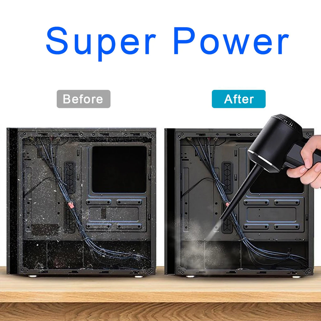 Compressed Air Duster For Computer Keyboard 51000 RPM Mini Electric Cordless PC Car Cleaner Wireless Air Blower