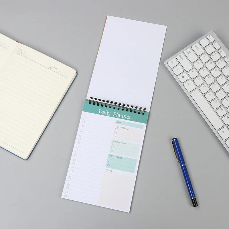 52 Sheets Undated To Do List Notebook Spiral Notepad Daily Planning Hourly Scheduling Notebook School Supplies Stationery