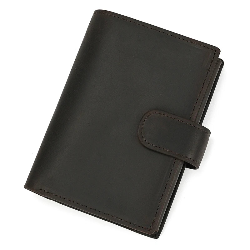 Retro anti-theft leather men's wallet male clip purse wallet casual style short purse cowhide retro luxury business card holder