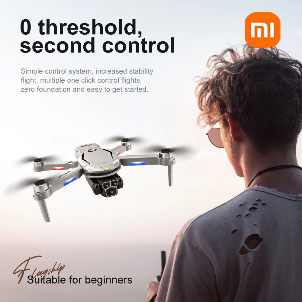 Xiaomi V888 Drone 8K Aerial HD Triple Camera Professional Obstacle Avoidance Optical Flow Positioning Brushless Power GPS Drone