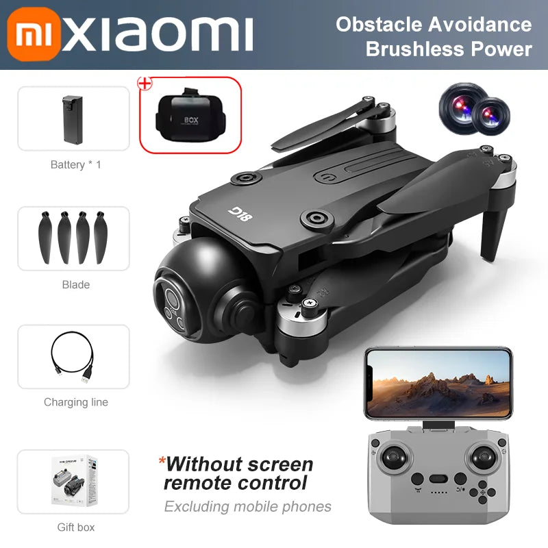 Xiaomi D18 Drone 8K Aerial HD Dual Camera Photography Intelligent Obstacle Avoidance Brushless Power 5G WIFI GPS Return VR Drone