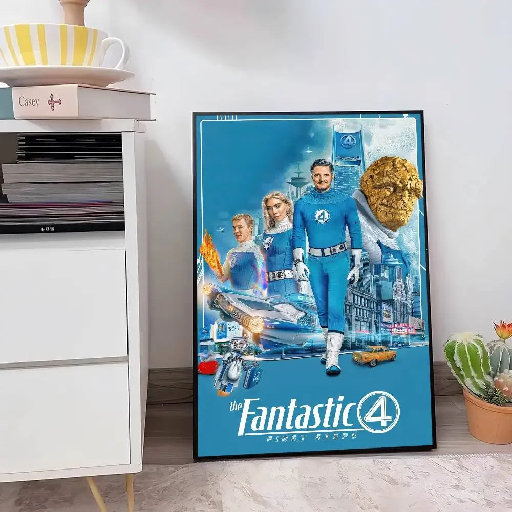 Movie The F-Fantastic Four Self-adhesive Art Poster Whitepaper Prints Posters Artwork Aesthetic Art Wall Painting