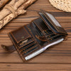 Retro anti-theft leather men's wallet male clip purse wallet casual style short purse cowhide retro luxury business card holder