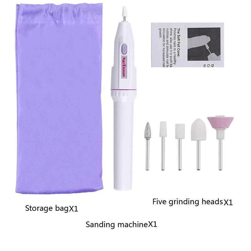 Nail Polisher MINI Electric Nail Drill Kit Manicure Pedicure Grinding Polishing Nail Art Sanding File Pen Tools Machine