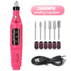 6 Color Portable Nail Polishing Machine NEW Nail Drill Machine Electric Nail Sander Nail Accessories Milling Cutter For Manicure