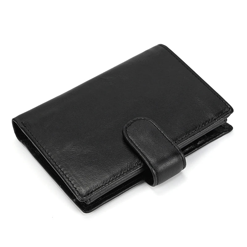 Retro anti-theft leather men's wallet male clip purse wallet casual style short purse cowhide retro luxury business card holder
