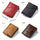 RFID Card Holder Wallet for Men Genuine Leather Small Money Bag Luxury Double Zipper Coin Pocket Quality Male Clutch Carteira
