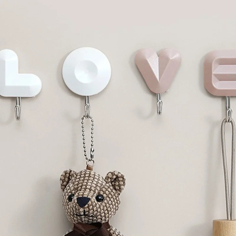 Houseeker 6 Hooks Hat Holder L Shaped Baseball Cap Storage Rack Wall Mount Hat Belt Organizer Hooks