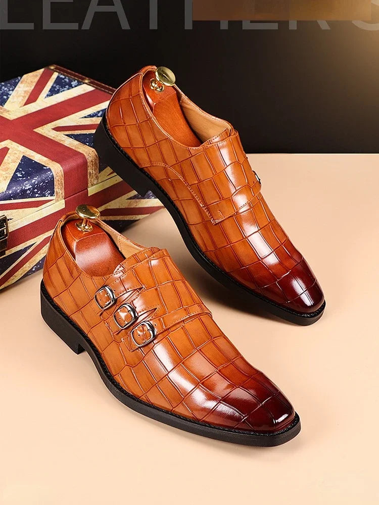 Slip on Dress Shoes Men Oxfords Fashion Business Office Men's Shoes Classic Luxury Leather Male Suits Shoes Italian Wedding Shoe