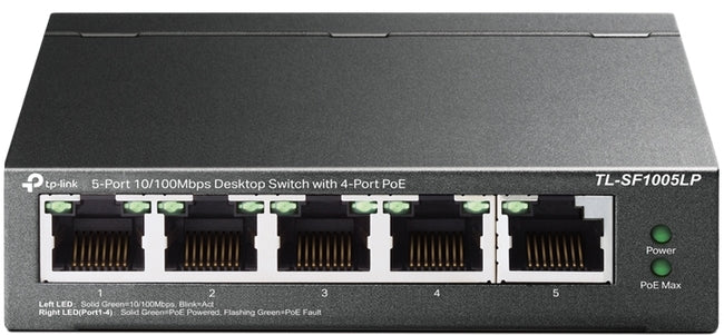 TP-Link TL-SF1005LP | 5-Port Desktop Switch with 4-Port PoE | DodiOnline